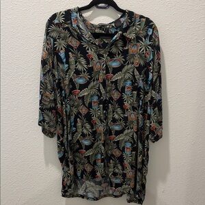 Tropical Patterned Men's Shirt